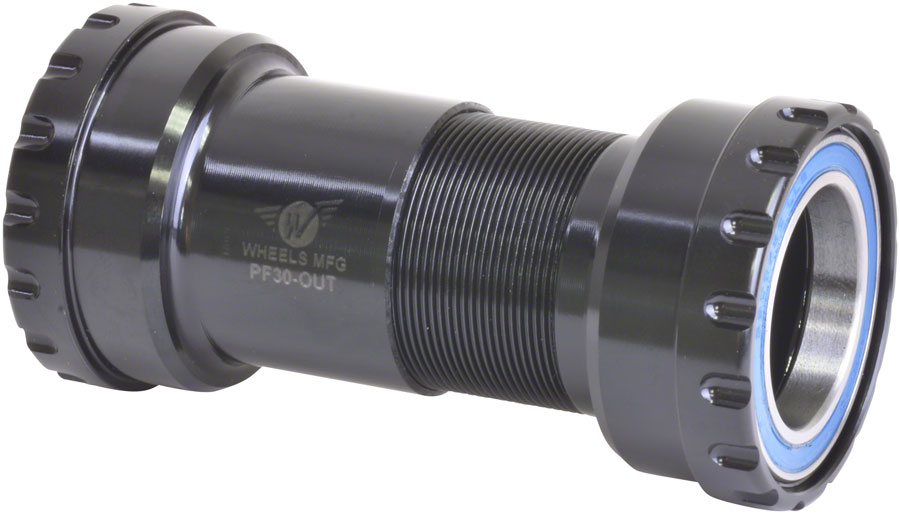 Wheels Manufacturing PressFit 30 Outboard Bottom Bracket 29mm Bearing ID SRAM DUB ABEC-3 Bearings BLK Cups