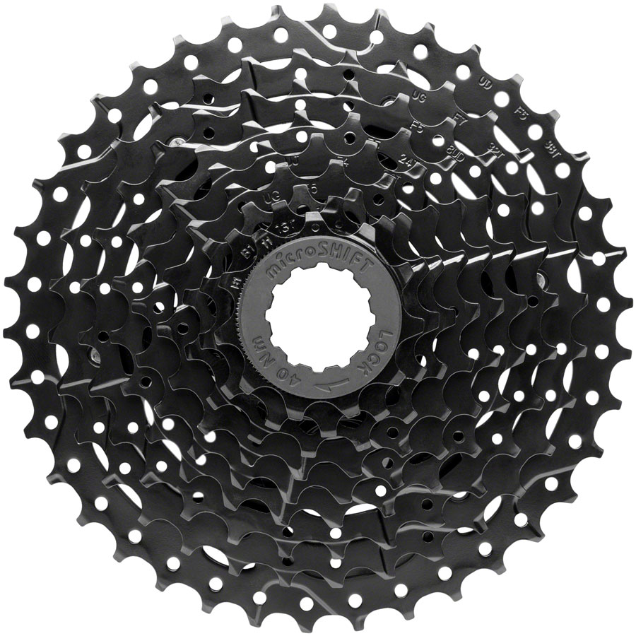 microSHIFT ADVENT Super Short Cassette - 9 Speed 11-38t Black ED Coated microSHIFT ADVENT Super Short Cassette - 9 Speed 11-38t Black ED Coated