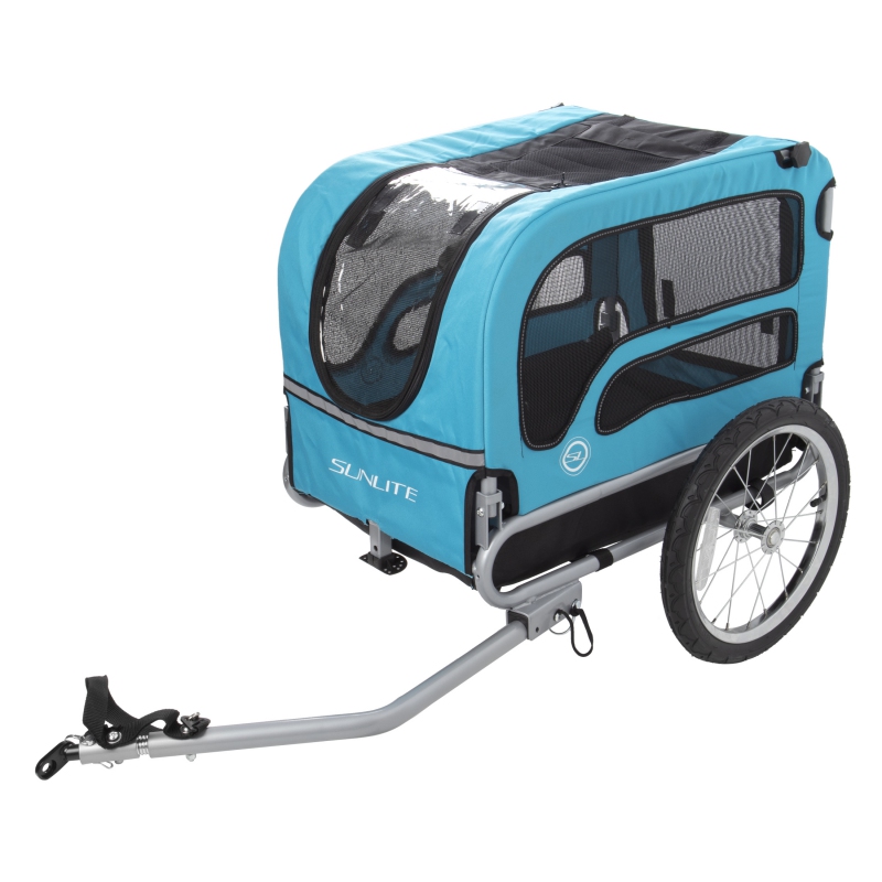 Sunlite Pet Trailer Pet Trailer Steel Steel 66lbs Black/Blue/Grey Black 2018
