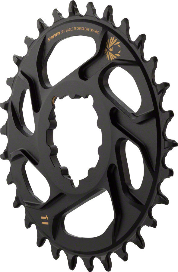 SRAM X-Sync 2 Eagle Direct Mount Chainring - 30 Tooth 3mm Boost Offset 12-Speed BLK Gold