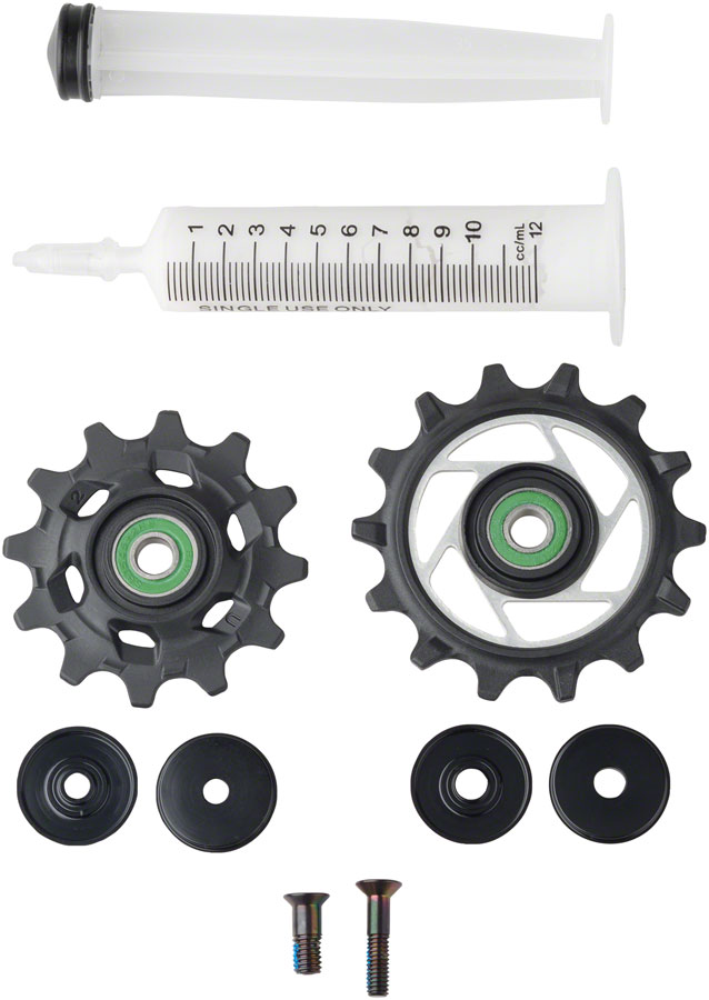SRAM RED AXS Rear Derailleur Pulley Kit - 12t Upper 14t Lower Ceramic Pulley Wheel Bearings E1