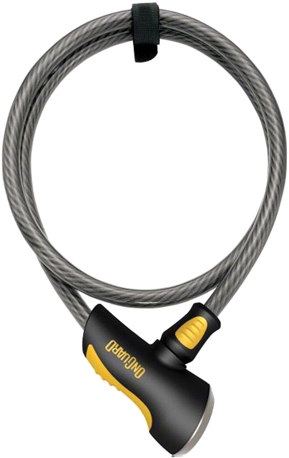 OnGuard Akita Non-Coil Cable Lock with Key: 10' x 12mm Silver/Black/Yellow OnGuard Akita Non-Coil Cable Lock with Key: 10' x 12mm Silver/Black/Yellow