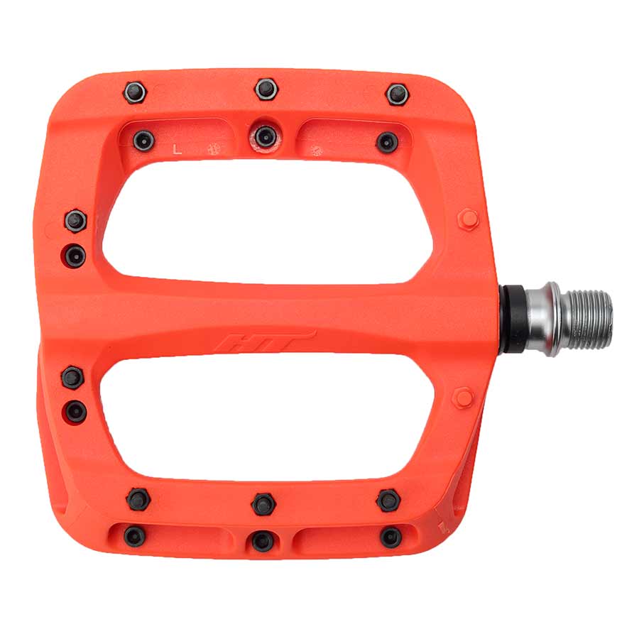 HT Components PA03A Nano P Platform Pedals Body: Nylon Spindle: Cr-Mo 9/16'' Orange Pair