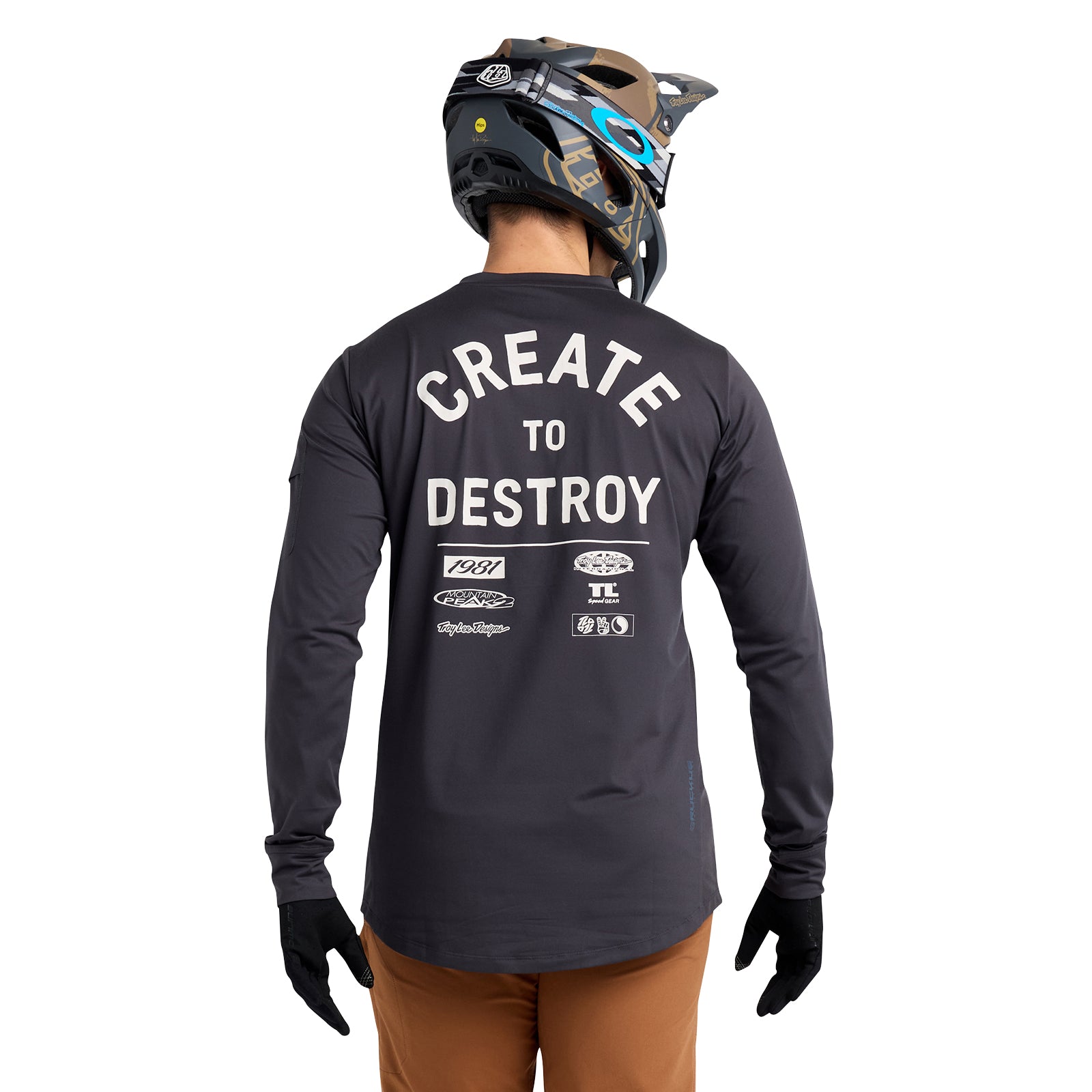 Ruckus Long Sleeve Ride Tee Destroy Carbon - Image 9