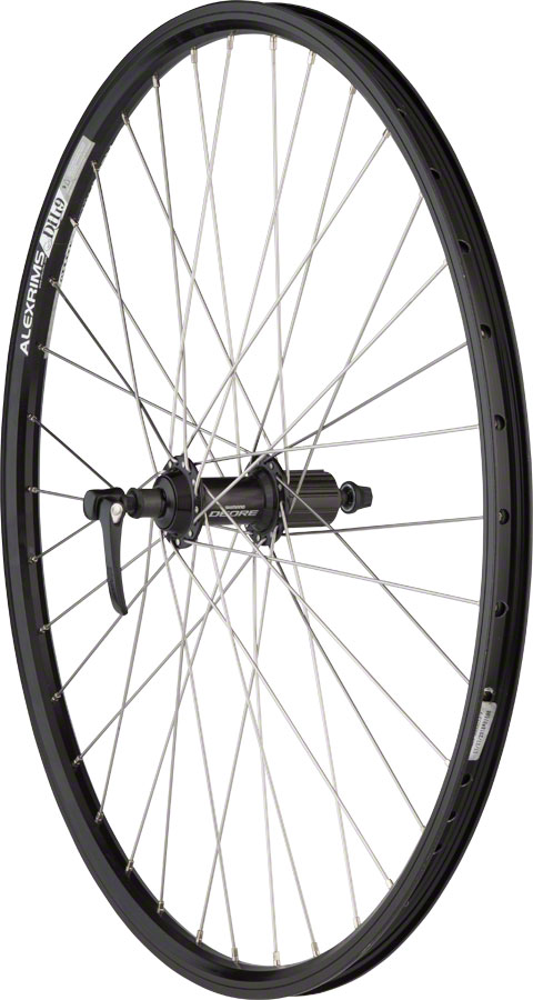 Quality Wheels Shimano/DH19 Rear Wheel - QR x 135mm, Rim Brake, HG 10, Black, Clincher, 36H