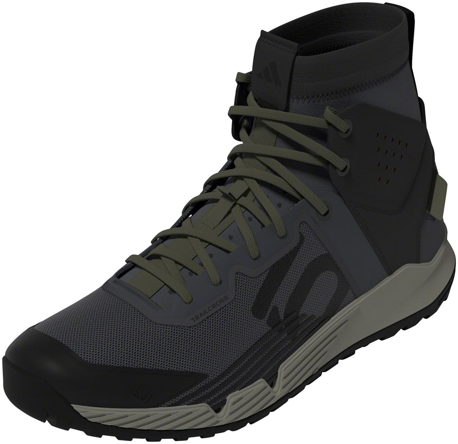 Five Ten Trailcross Mid Pro Flat Shoes - Men's, Gray Six/Core Black/Olive Strata