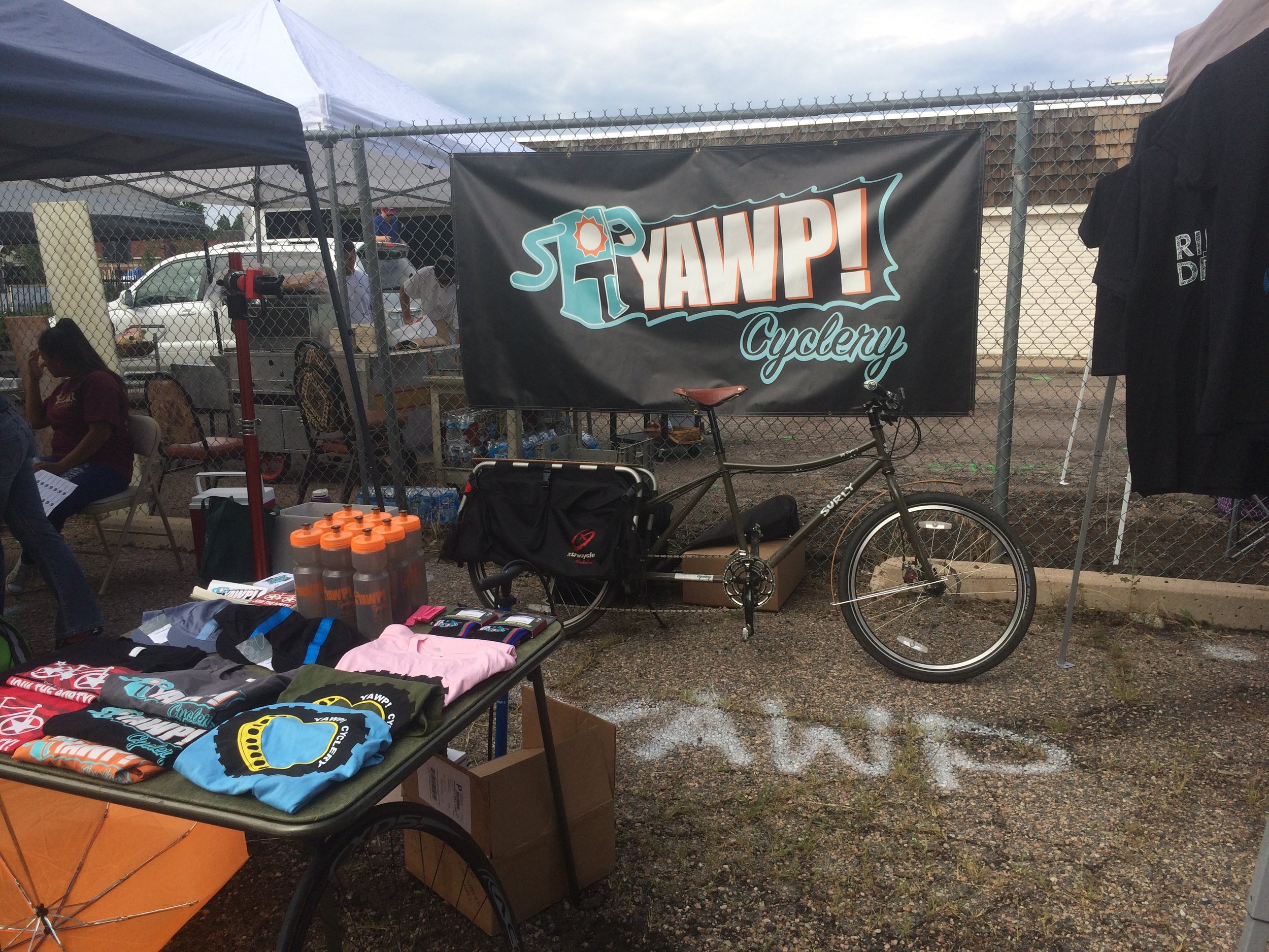 The Dummy brought it all, including the table.