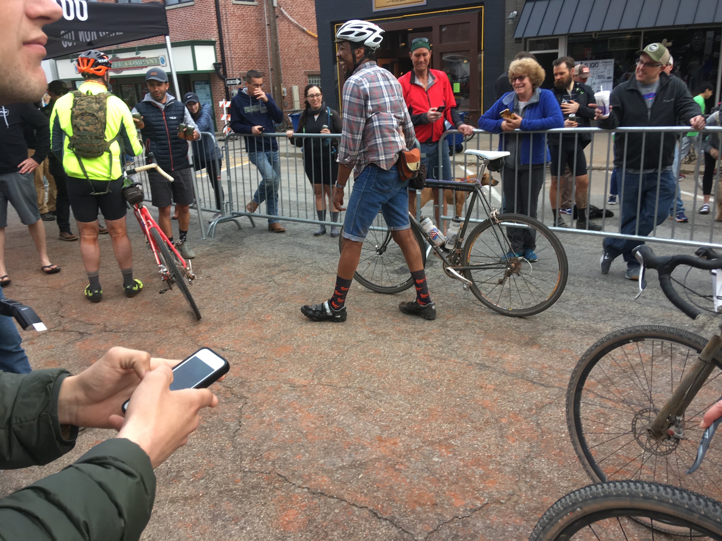 If you have a pair of pants and a pair of scissors, you have a pair of bike shorts. Commendable style, sir.