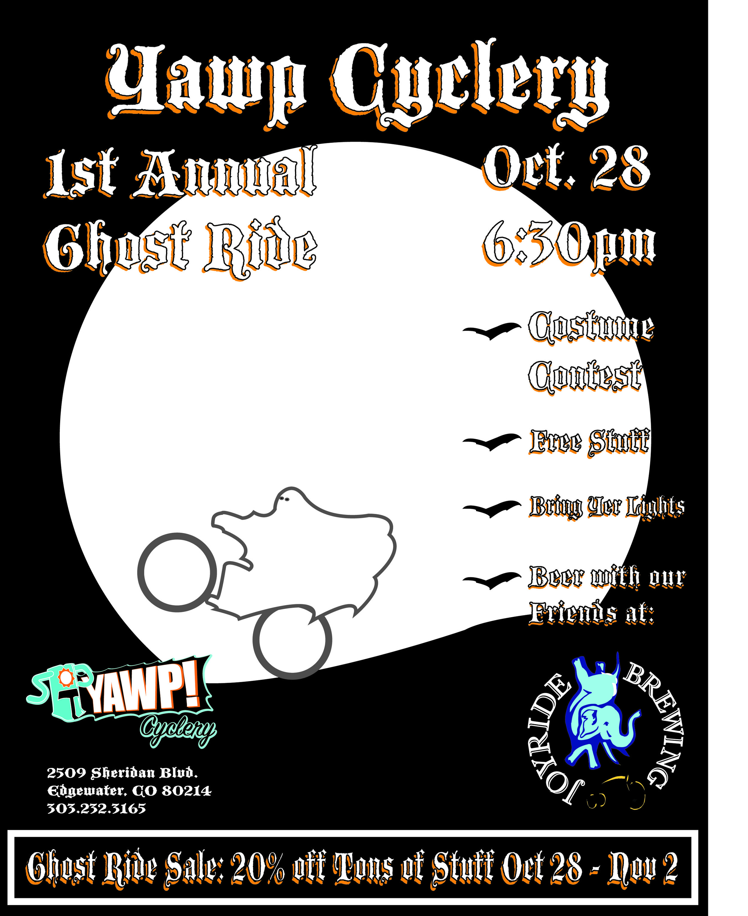 First Annual Ghost Ride (and Sale) with Joyride Brewing Company