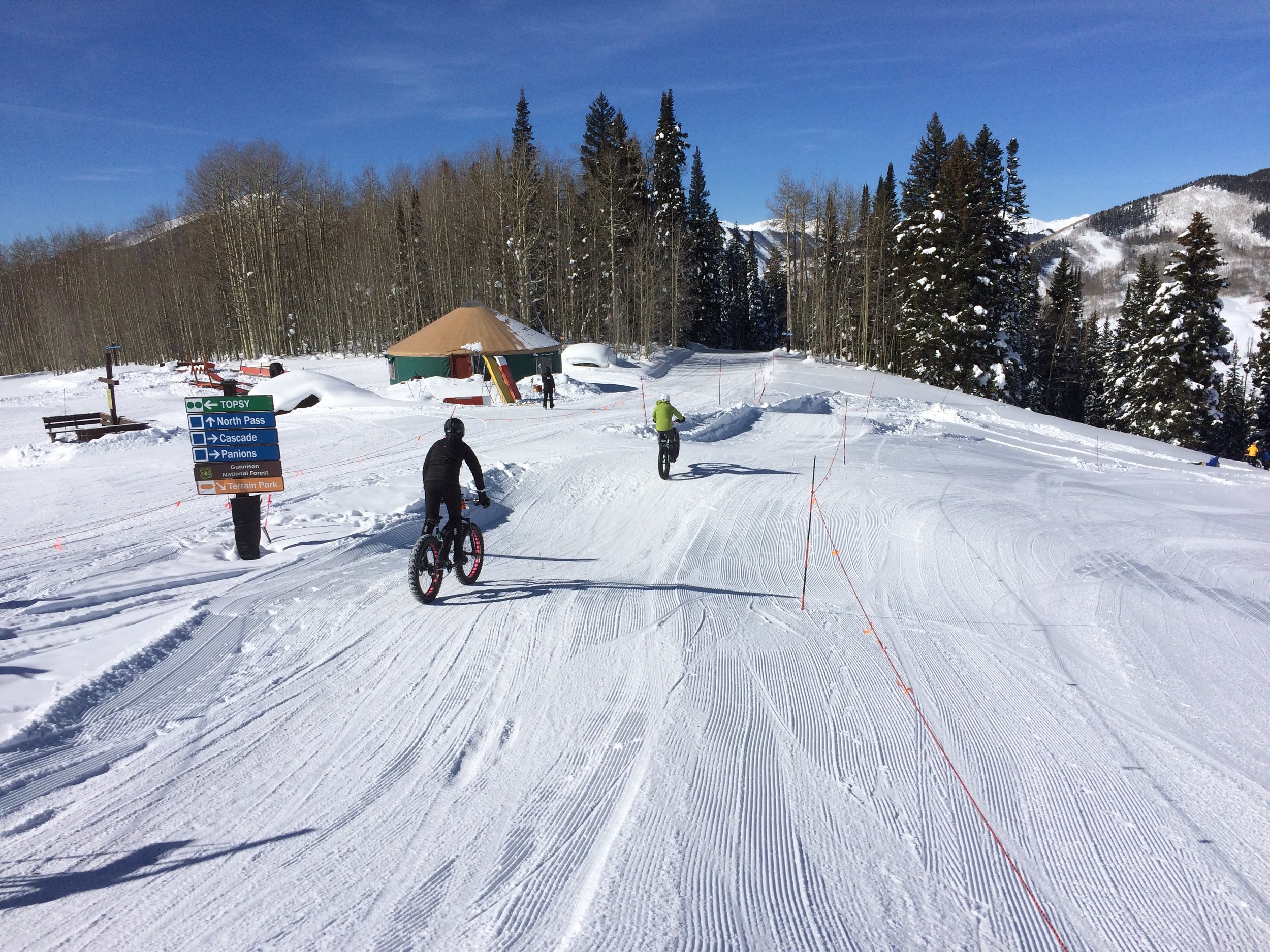 Greg often has just one wheel on the ground.