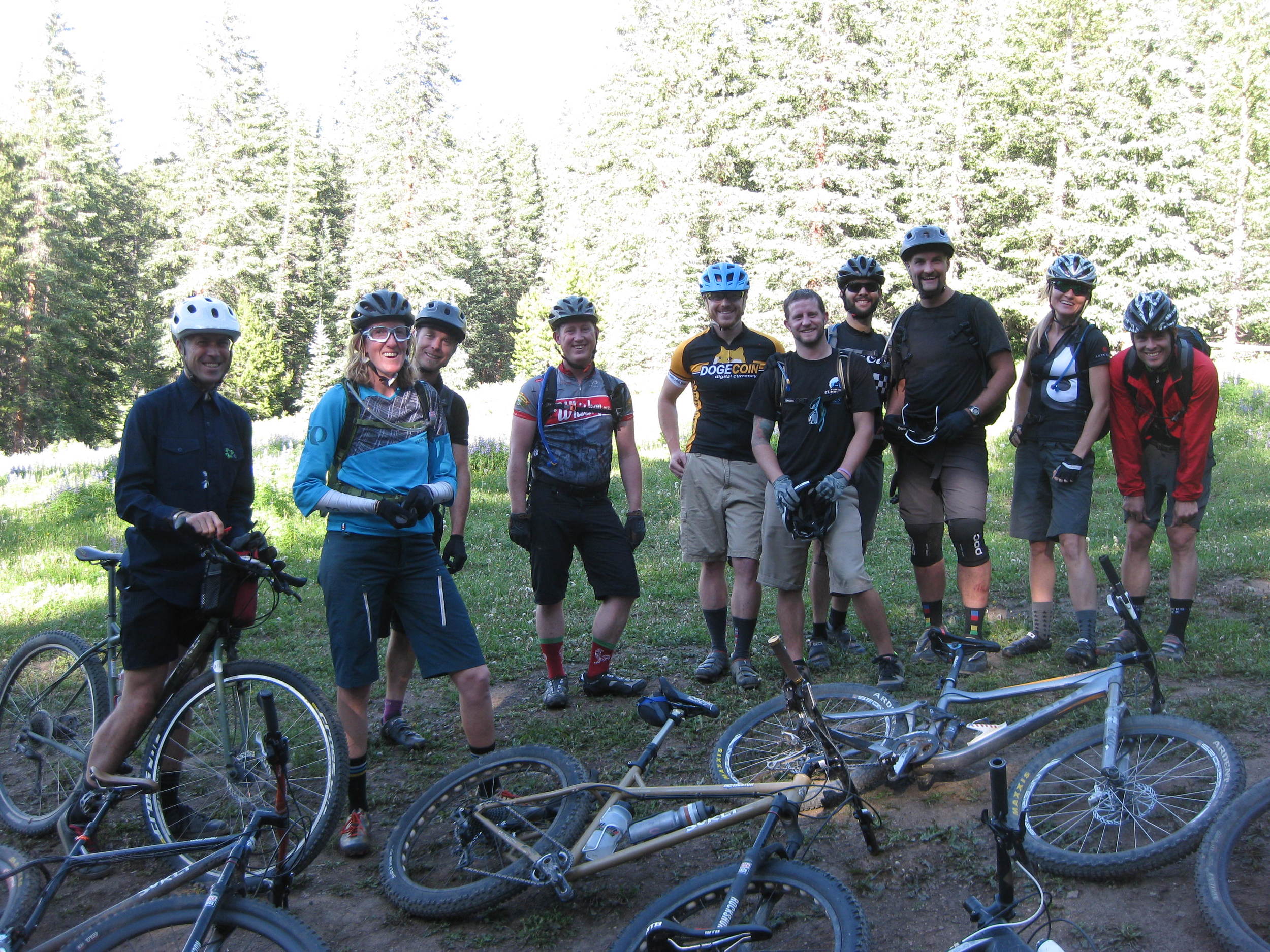 If we look this happy at the top of a murderous climb, just imagine how happy we looked at the bottom of one of the best descents around (where our keg of beer awaited us).