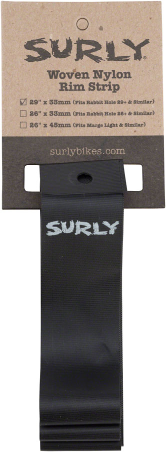 Surly Rim Strip: For 29+ Rabbit Hole Rim Nylon 33mm wide Black Surly Rim Strip: For 29+ Rabbit Hole Rim Nylon 33mm wide Black