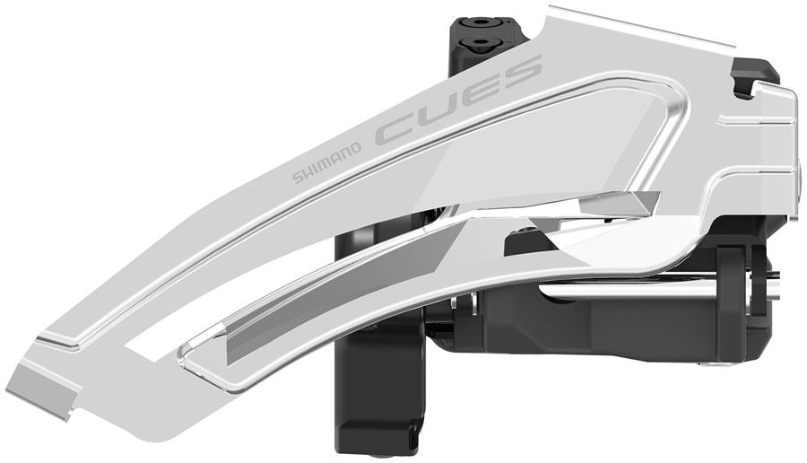 Shimano CUES FD-U6010-L Front Derailleur - 10/11-Speed Double Top-Swing Low Clamp Mount 40/46t Max BLK/Silver Shimano CUES FD-U6010-L Front Derailleur - 10/11-Speed Double Top-Swing Low Clamp Mount 40/46t Max BLK/Silver