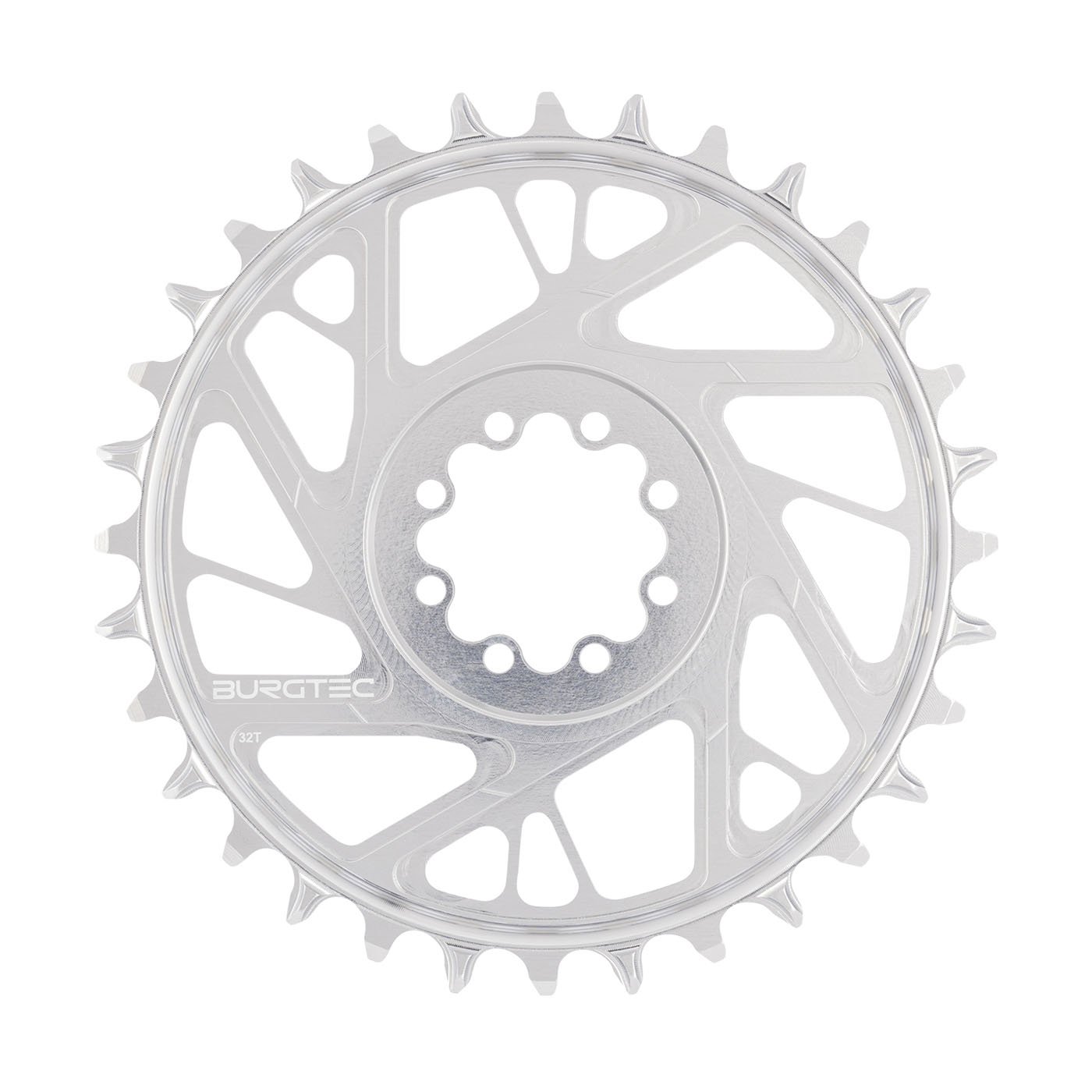 Burgtec 3mm Offset Thick Thin Chainring SRAM 8-Bolt 32T Silv