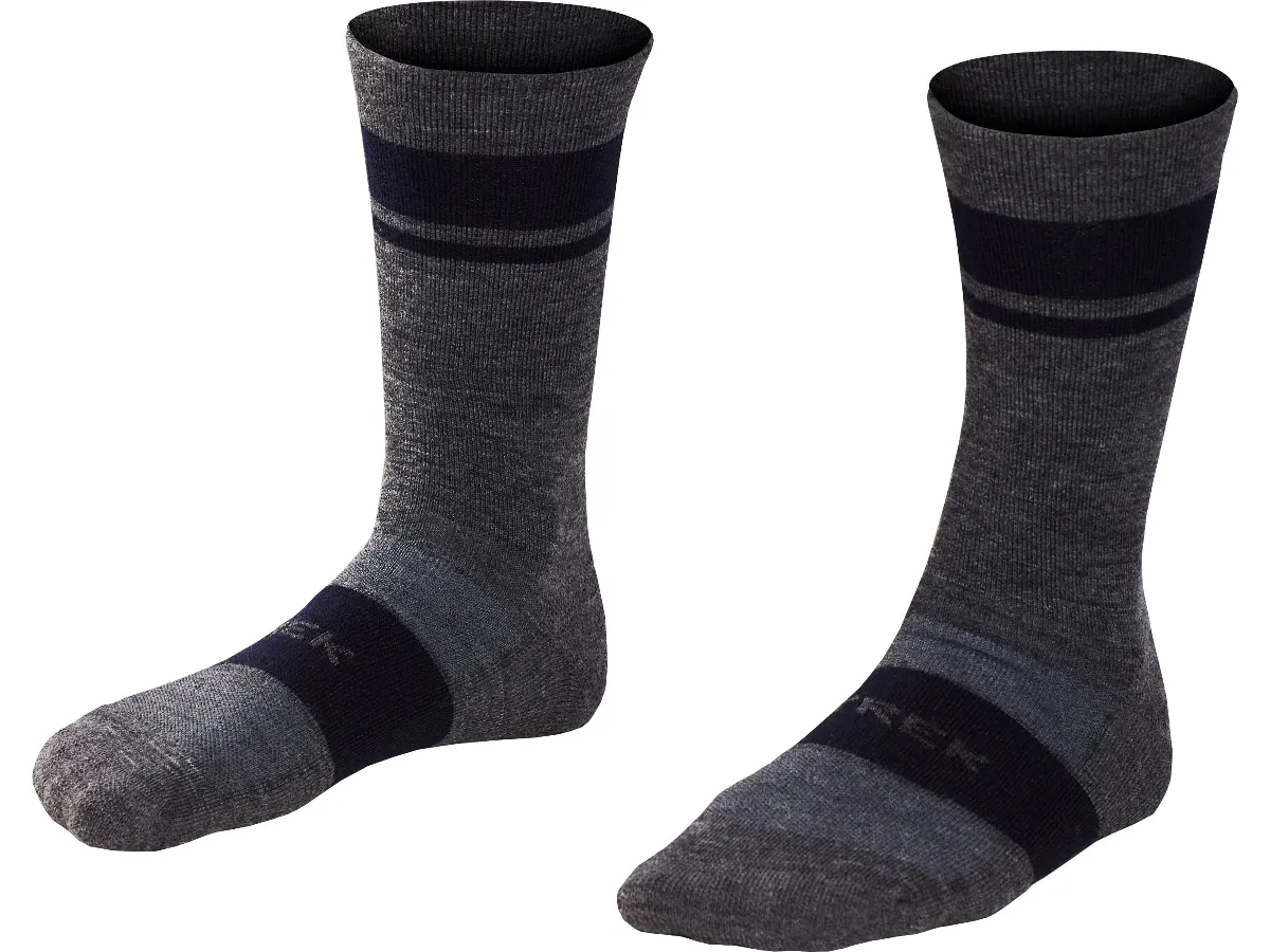 Sock Trek Race Merino Wool Padded Crew Large (42-44) Grey