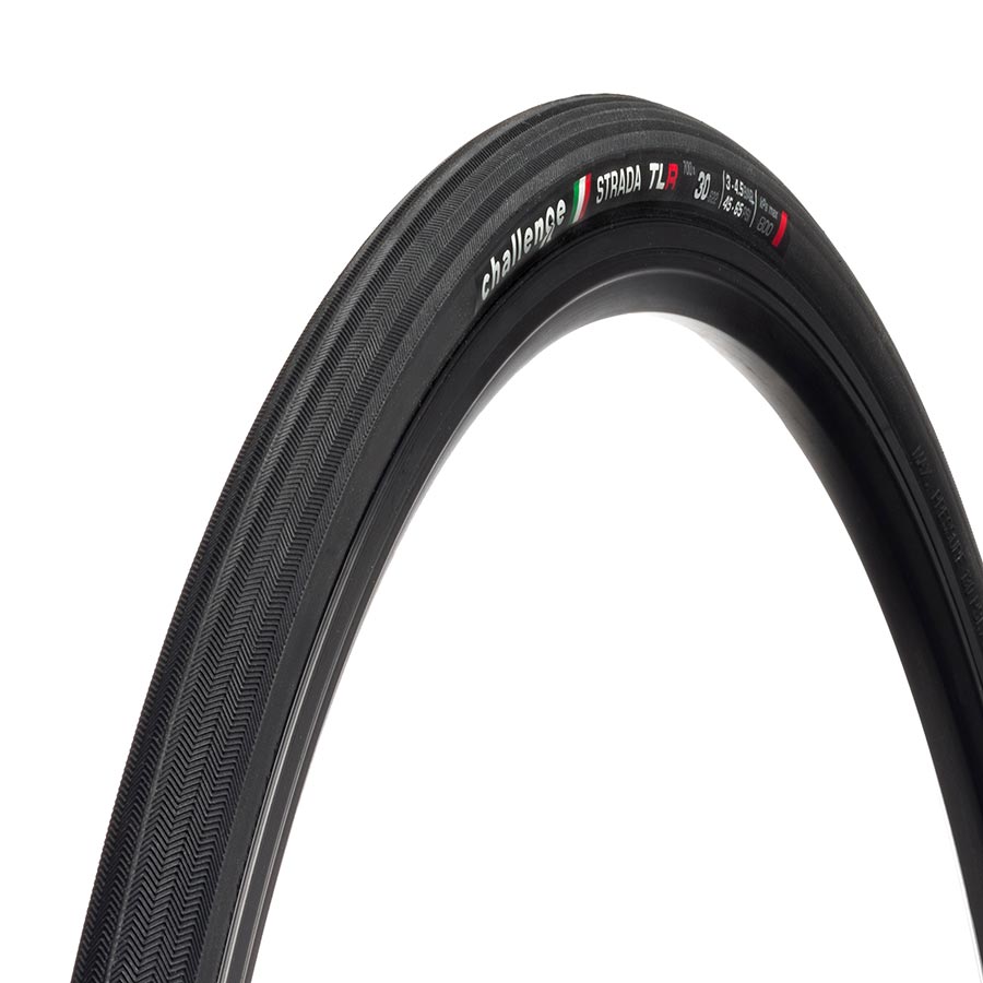 Challenge Strada Race TLR Tire 700C Folding Tubeless Ready Vulcanized Nylon 120TPI Black