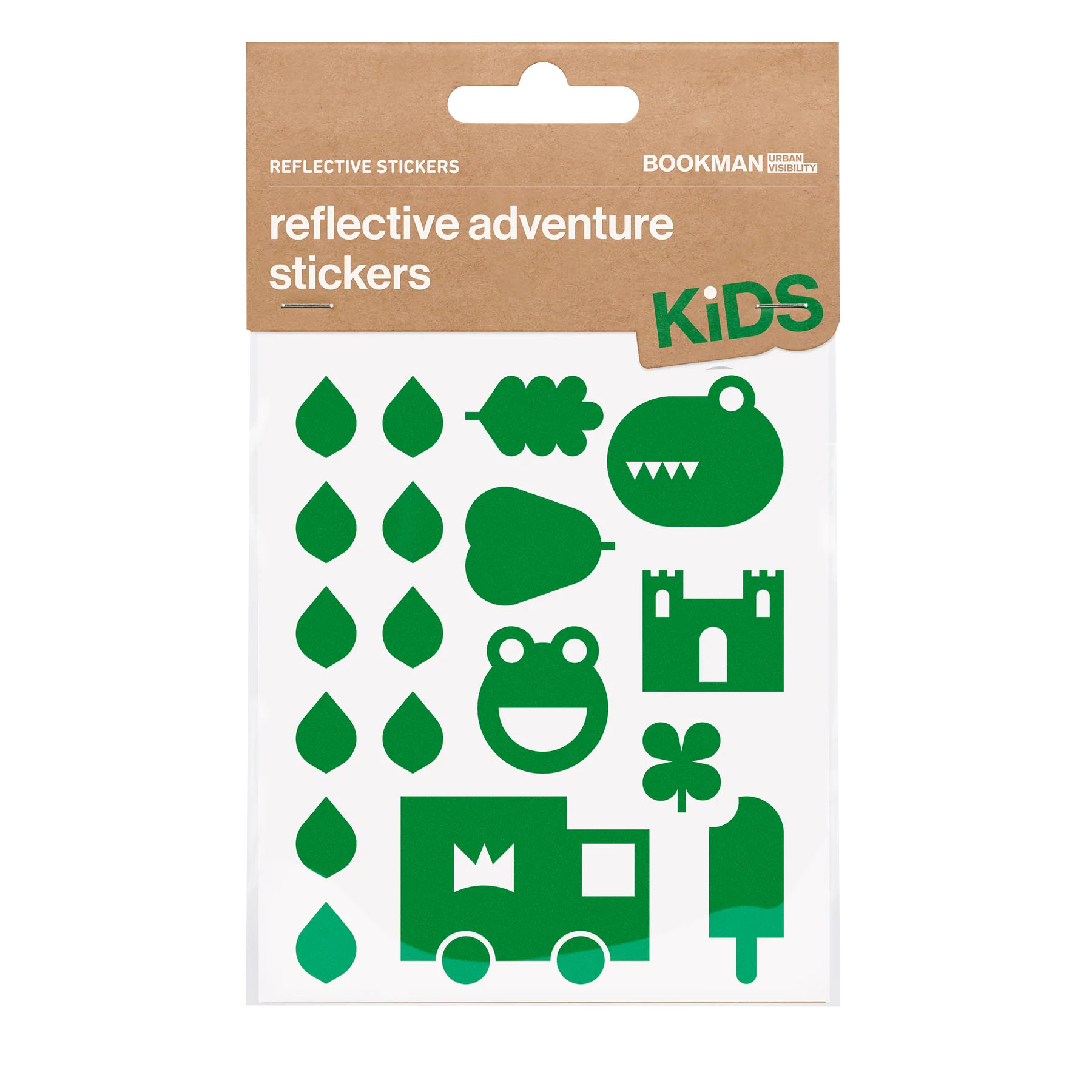 Bookman Visibility Reflective Stickers Adventure Green Bookman Visibility Reflective Stickers Adventure Green