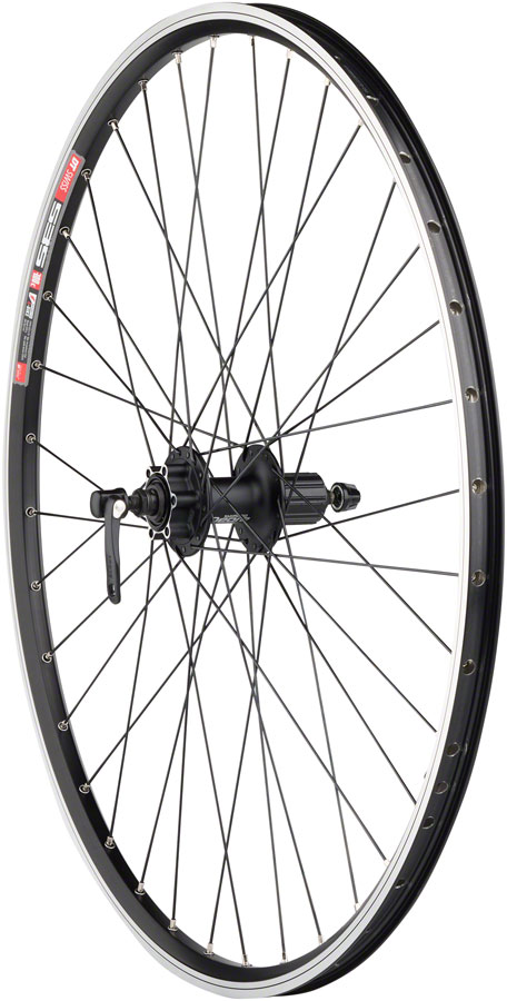 Quality Wheels TK535/Deore Rear Wheel - 700 QR x 135mm 6-Bolt Disc Rim Brake HG 10 BLK Clincher 36H