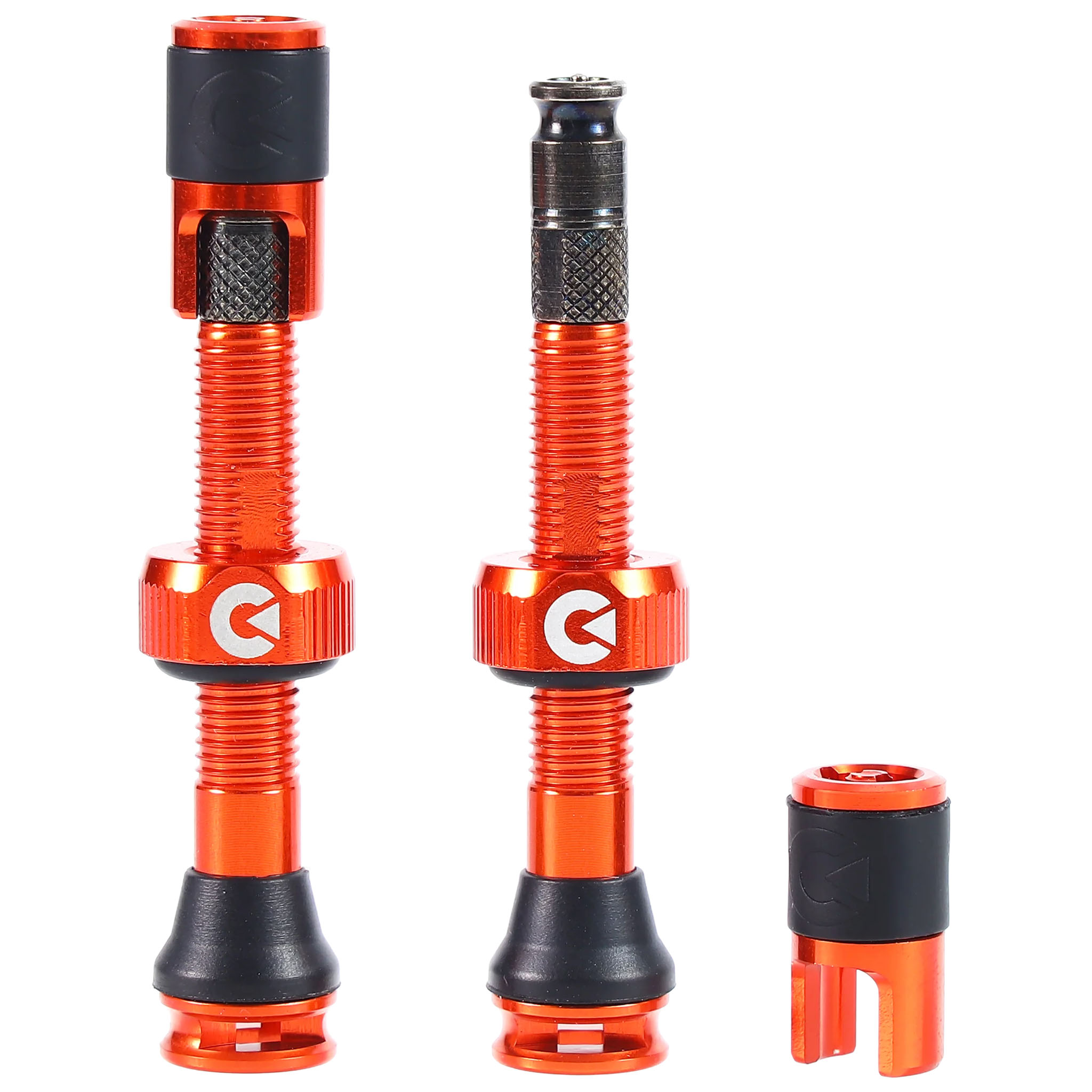 Clik Clik Tubeless Valve Set 40mm Clik Pair Orange