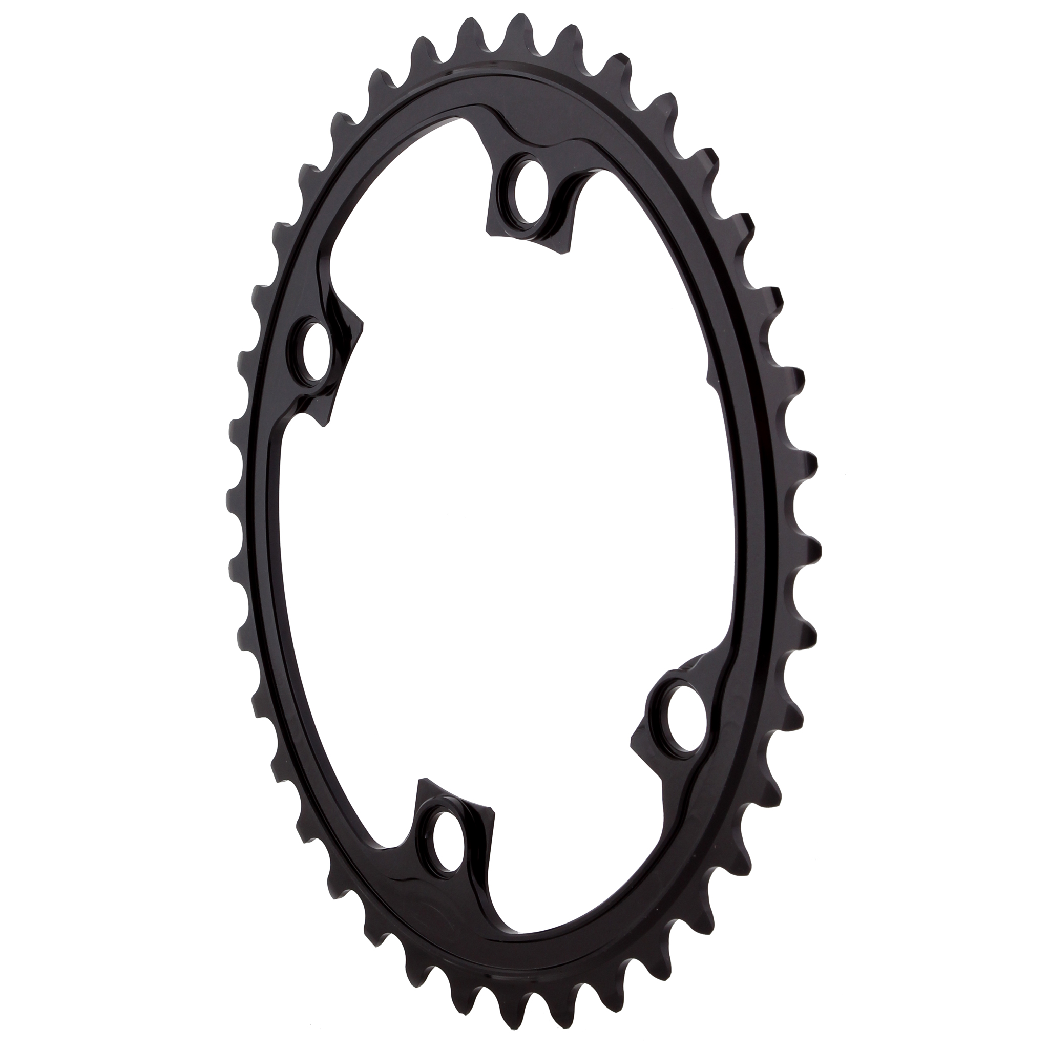 absoluteBLACK Premium Oval 110 BCD Road Inner Chainring Shimano Dura-Ace 9100 - 36t 110 Shimano Asymmetric BCD 4-Bolt BLK variant 2