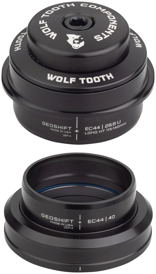 Wolf Tooth GeoShift Performance Angle Headset - 2 Deg Long EC44/EC44 Black