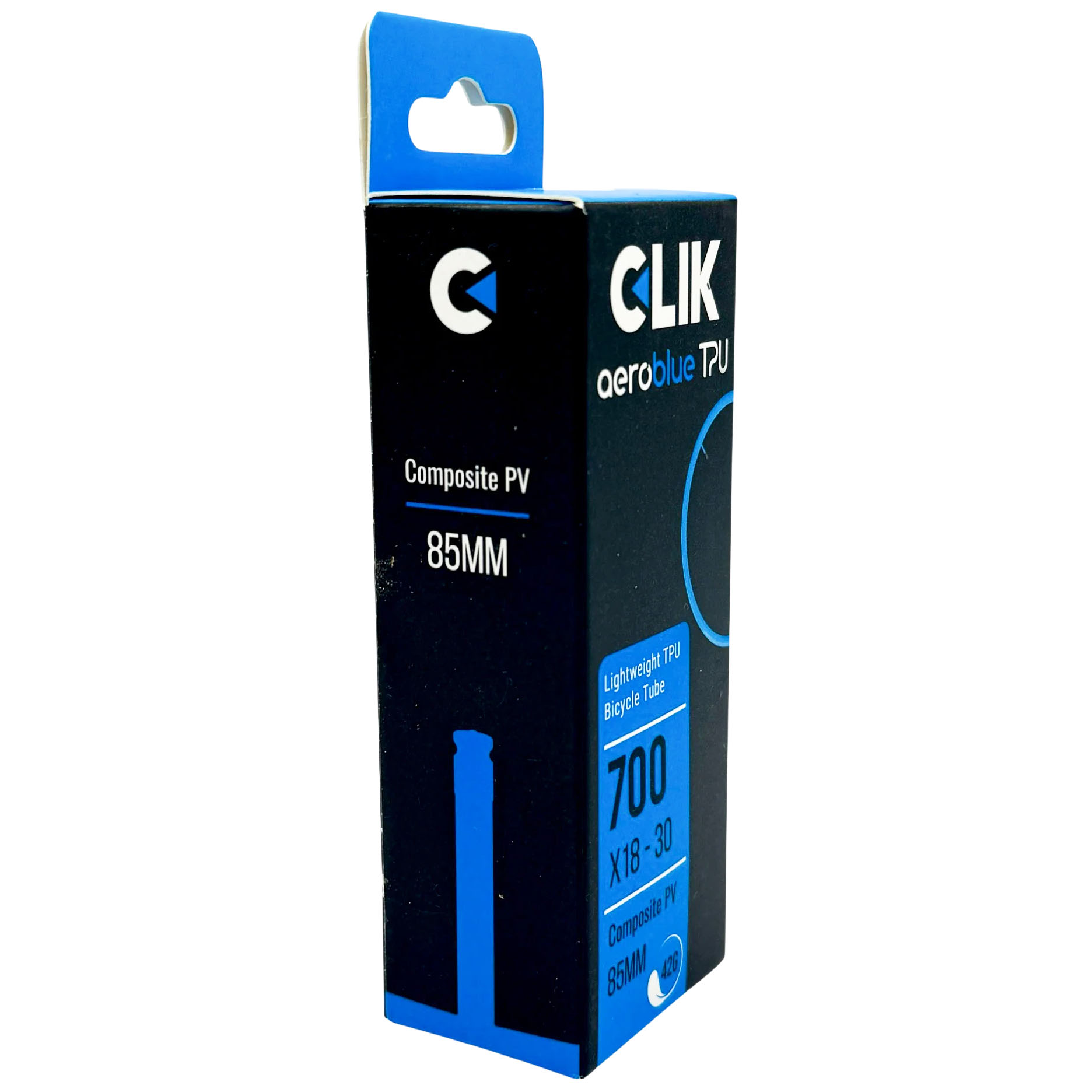 Clik AeroBlue TPU Tube Clik Valve 700x18-30 85mm Valve