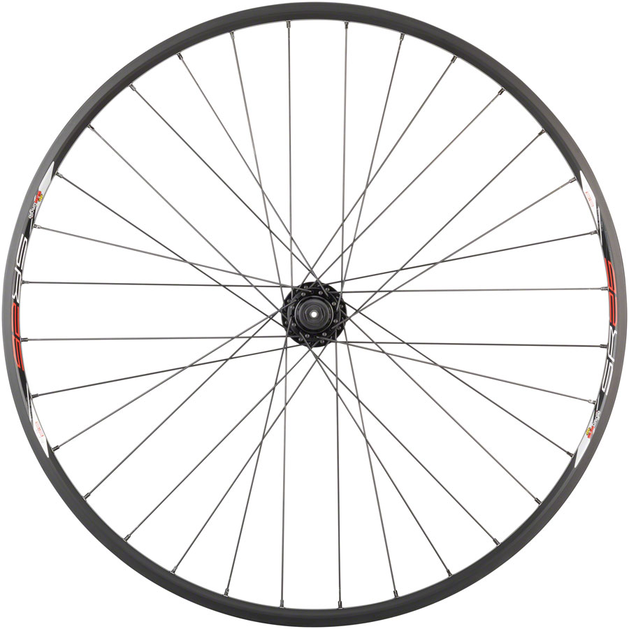 Quality Wheels Value Double Wall Series Disc Front Wheel - QR x 100mm 6-Bolt, Black - Image 9
