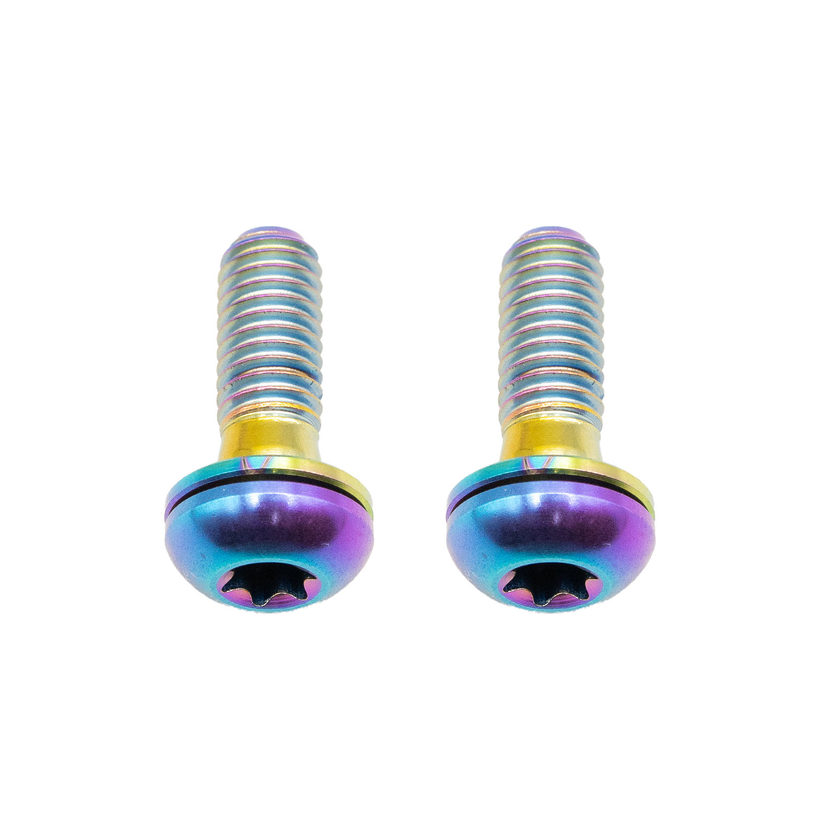 Better Bolts Titanium Flat Mount Bolt Kit 15mm Rainbow 2/Count