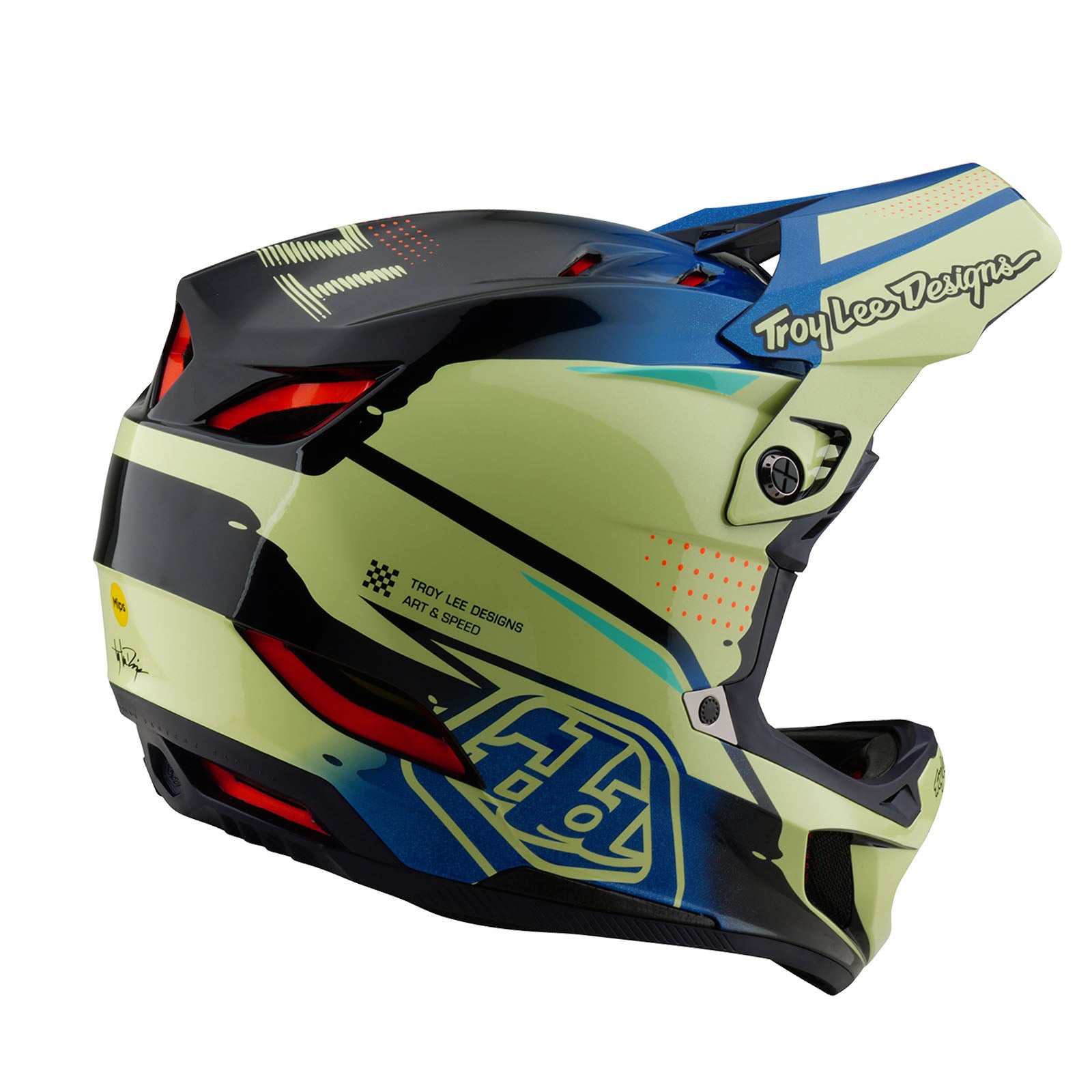 D4 Composite Helmet Drip Glo Yellow - Image 4