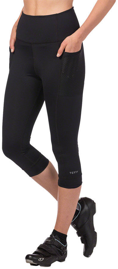 Terry Holster Hi Rise Capris - Black