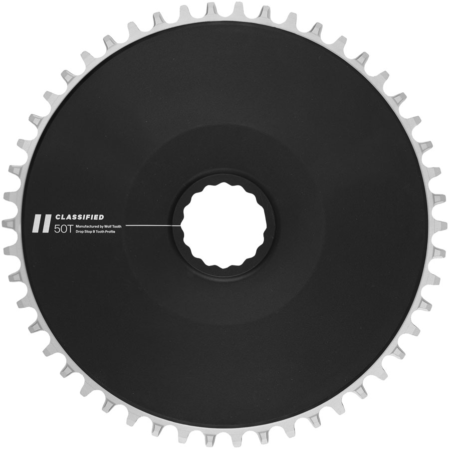 Classified Aero Chainring - 50t DropStop B fits SRAM Flattop T-Type 12/13-Speed Chains Compatible all 11-Speed Chains BLK Classified Aero Chainring - 50t DropStop B fits SRAM Flattop T-Type 12/13-Speed Chains Compatible all 11-Speed Chains BLK