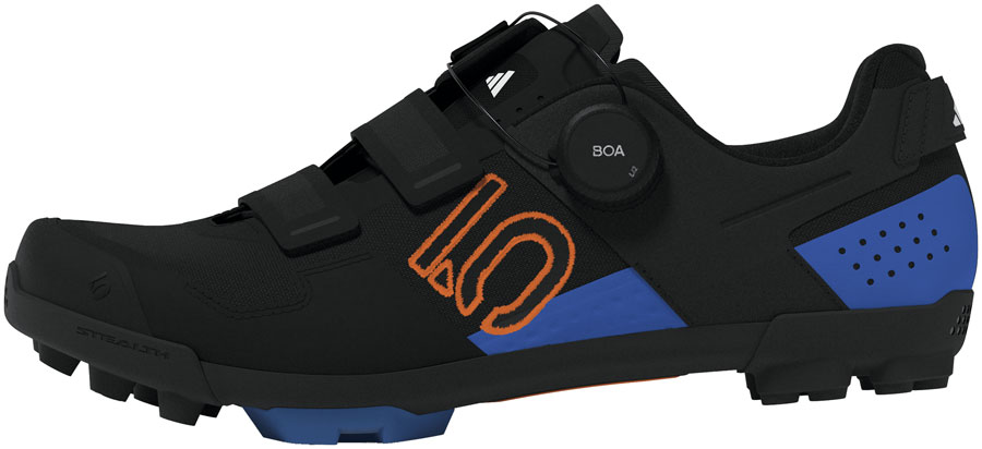 Five Ten Kestrel BOA Mountain Clipless Shoes - Men's Core BLK/Pure Orange/Ray Blue 9.5