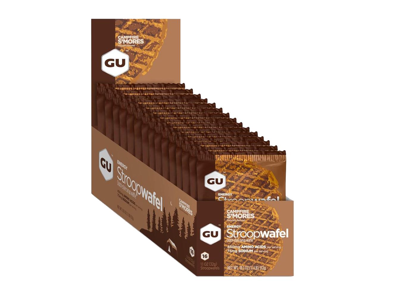 Supplement GU Stroopwafel Campfire S'Mores 16 Pack/Box