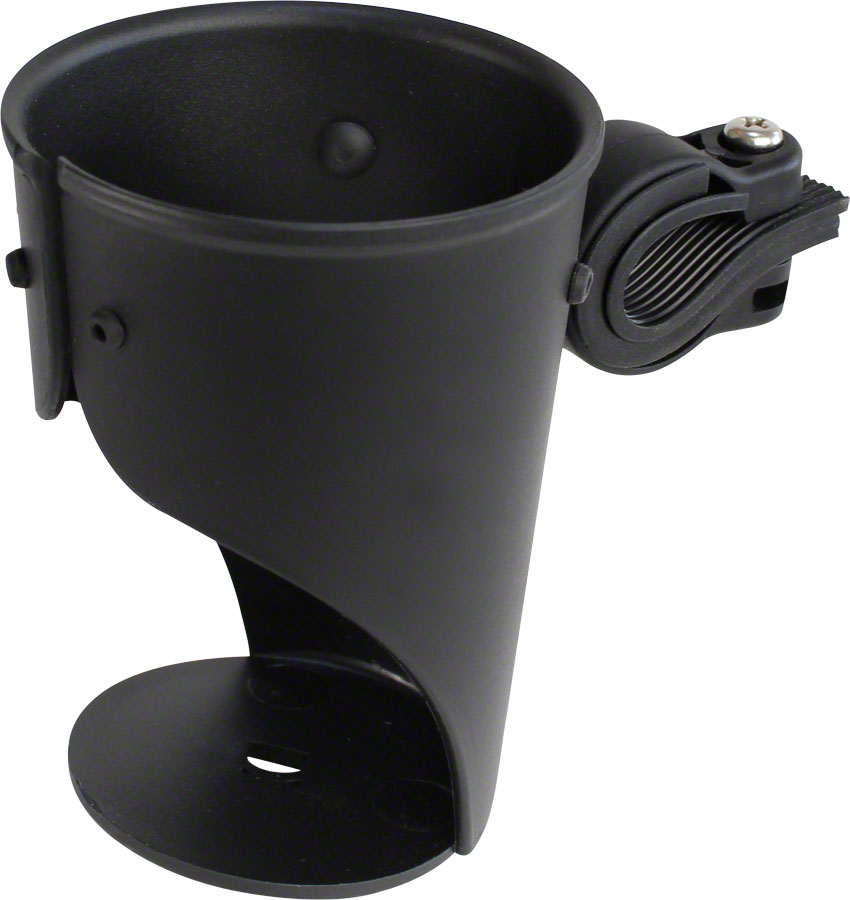 Delta Grande Beverage Holder/ Water Bottle Cage: Handlebar Mounted Black Delta Grande Beverage Holder/ Water Bottle Cage: Handlebar Mounted Black