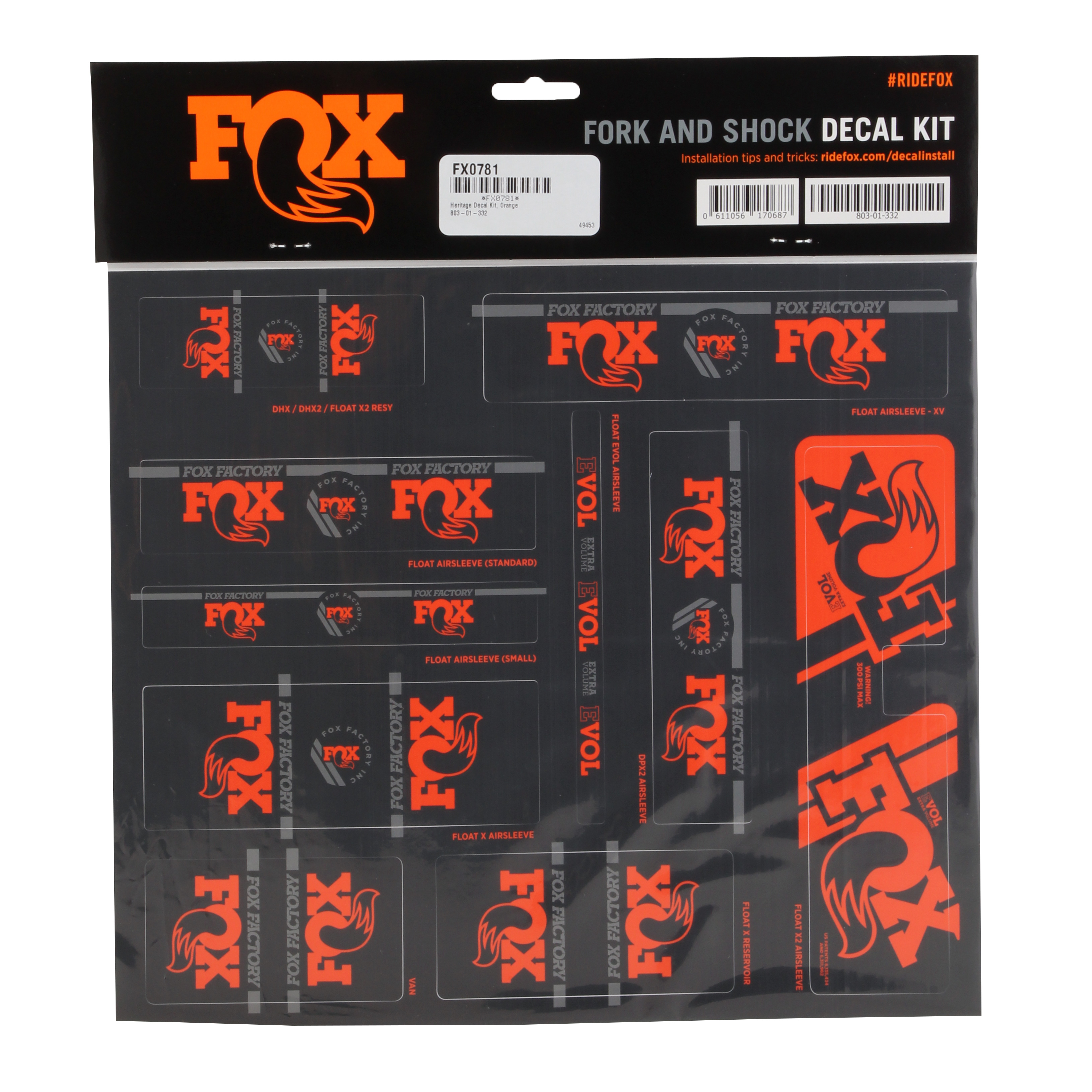 Fox Shox Heritage Decal Kit variant 3