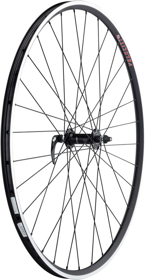 Quality Wheels 105/Velocity A23 Front Wheel - 700 QR x 100mm Rim Brake BLK Tubeless-Ready Clincher 32H