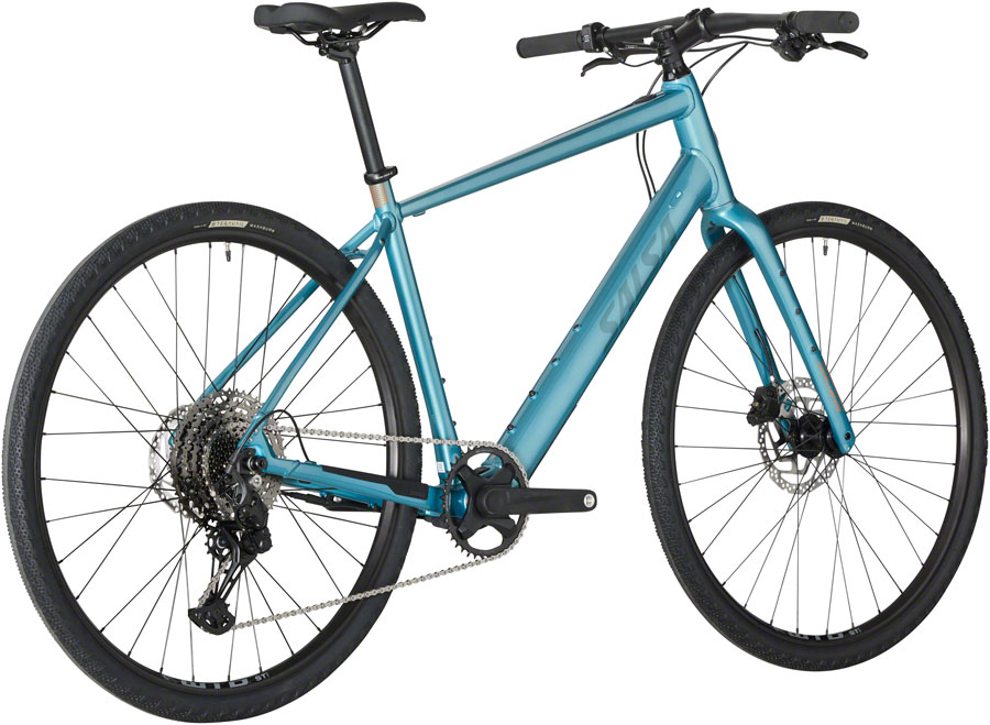 Salsa Confluence Flat Bar Cues 11 Ebike - 700c, Aluminum, Dark Cyan - Image 4