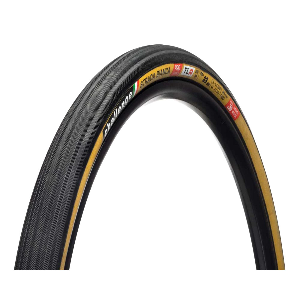 Challenge Tire Strada Bianca Pro TLR Tire 700 x 33 Black/Tan