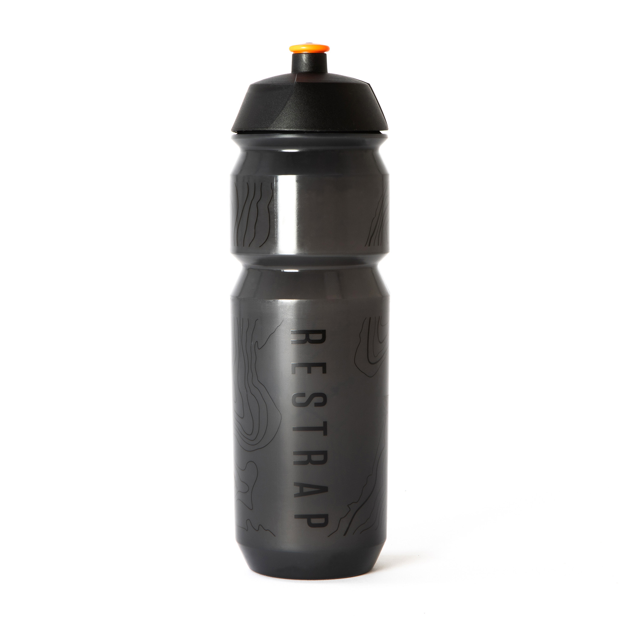 Restrap Contour Design Water Bottle - Smoke/Orange variant 2