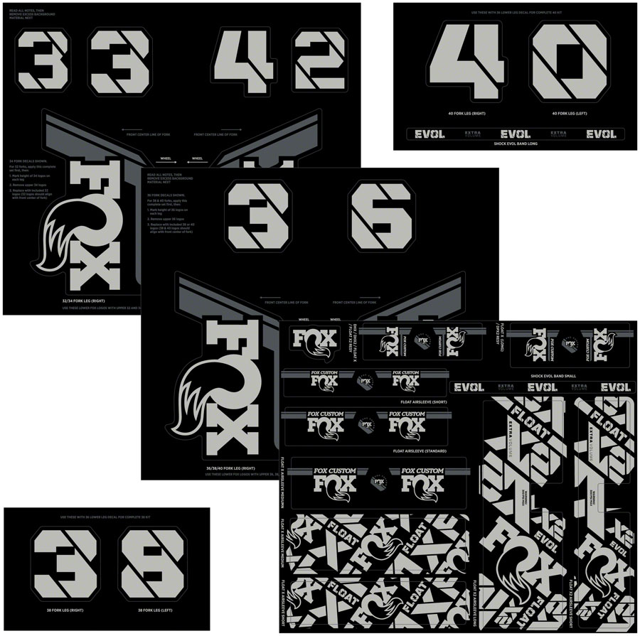 FOX Fork and Shock Decal Kit - Image 12