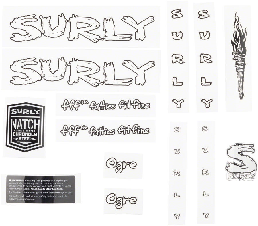 Surly Ogre Frame Decal Set variant 2