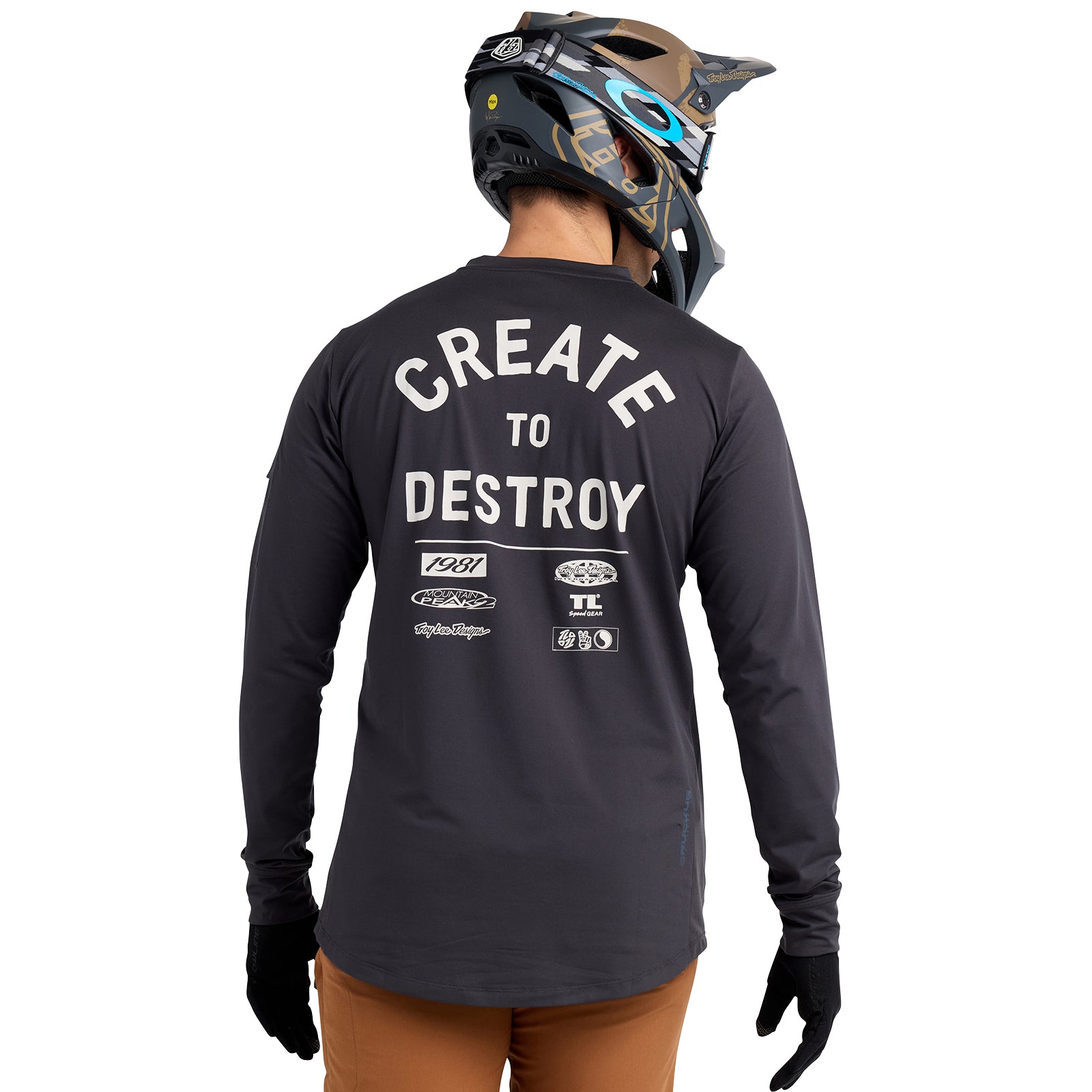 Ruckus Long Sleeve Ride Tee Destroy Carbon - Image 7