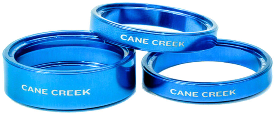 Cane Creek Interlok Chroma Studio Headset Spacer Kit - (1) 10mm (2) 5mm Blue Cane Creek Interlok Chroma Studio Headset Spacer Kit - (1) 10mm (2) 5mm Blue