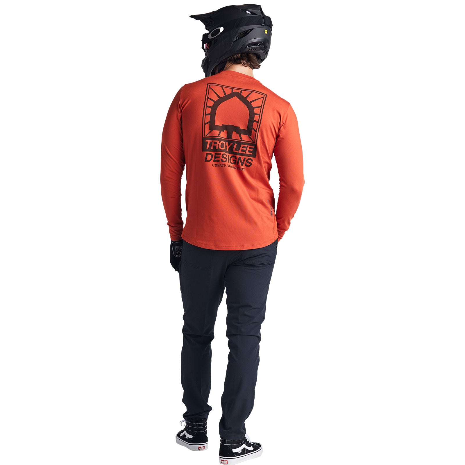 Ruckus Long Sleeve Ride Tee Create To Destroy Brick - Image 15