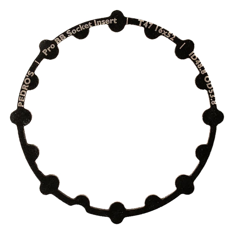 Pedros Pro BB Socket System Insert BB Adapter Tool Black 16-Notch 52mm 6460767 T47