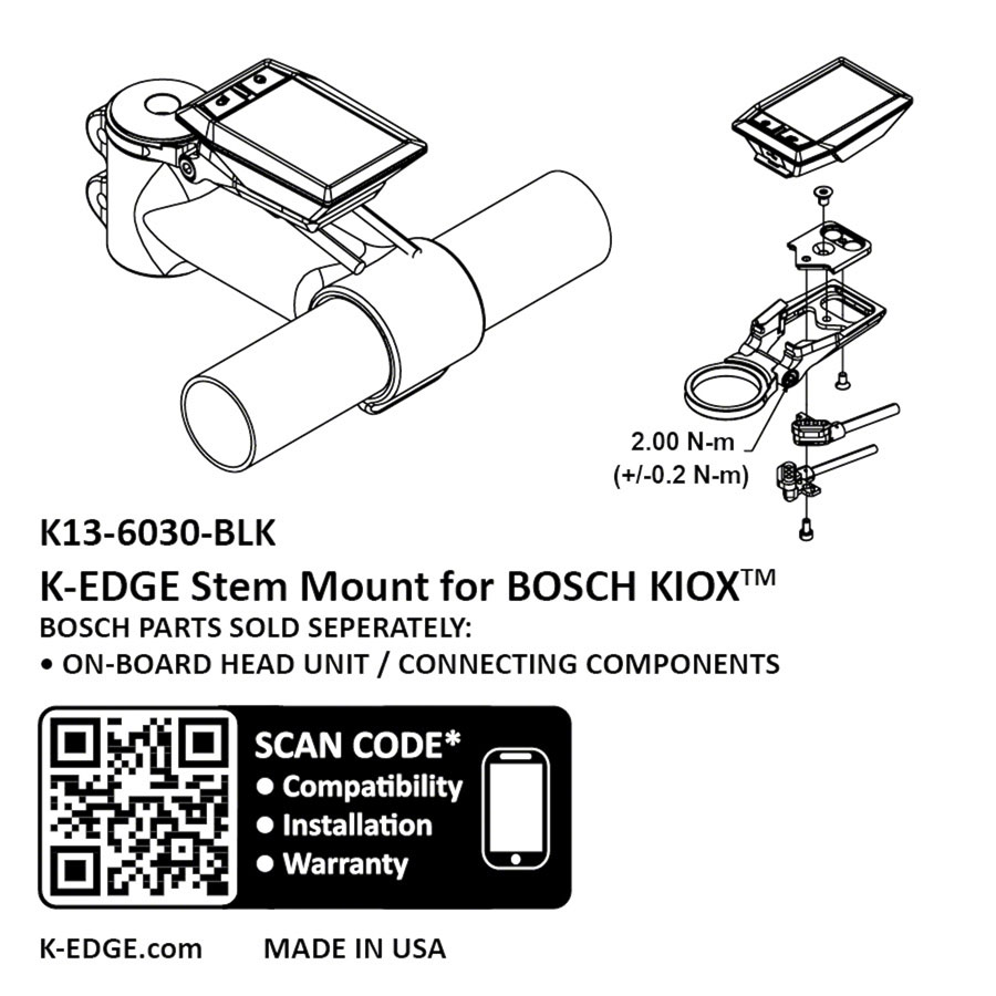 K-EDGE Bosch Kiox Computer Mount - Black - Image 8