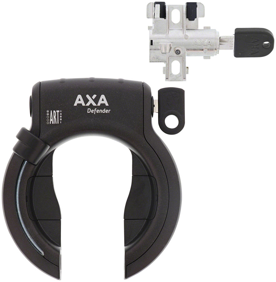 AXA Defender Ring Lock w/Bosch Battery Pack Lock - Tube Style AXA Defender Ring Lock w/Bosch Battery Pack Lock - Tube Style