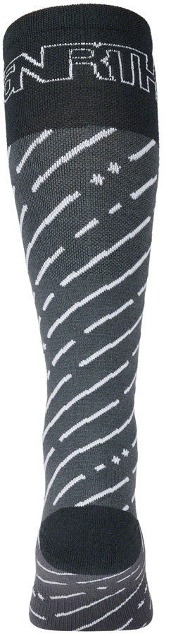 45NRTH Snow Band Midweight Knee High Wool Sock - Dark Gray/Dark Blue - Image 4