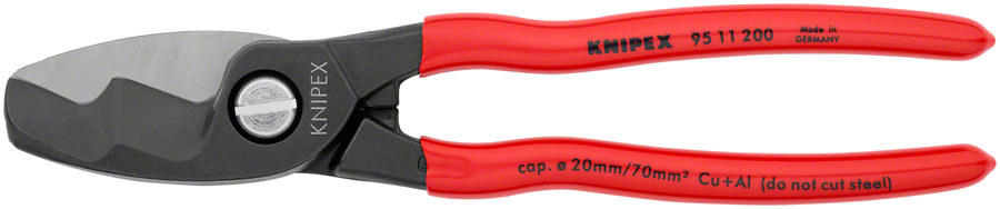 Knipex Cable Shears with Twin Cutting Edge - 8" Knipex Cable Shears with Twin Cutting Edge - 8"