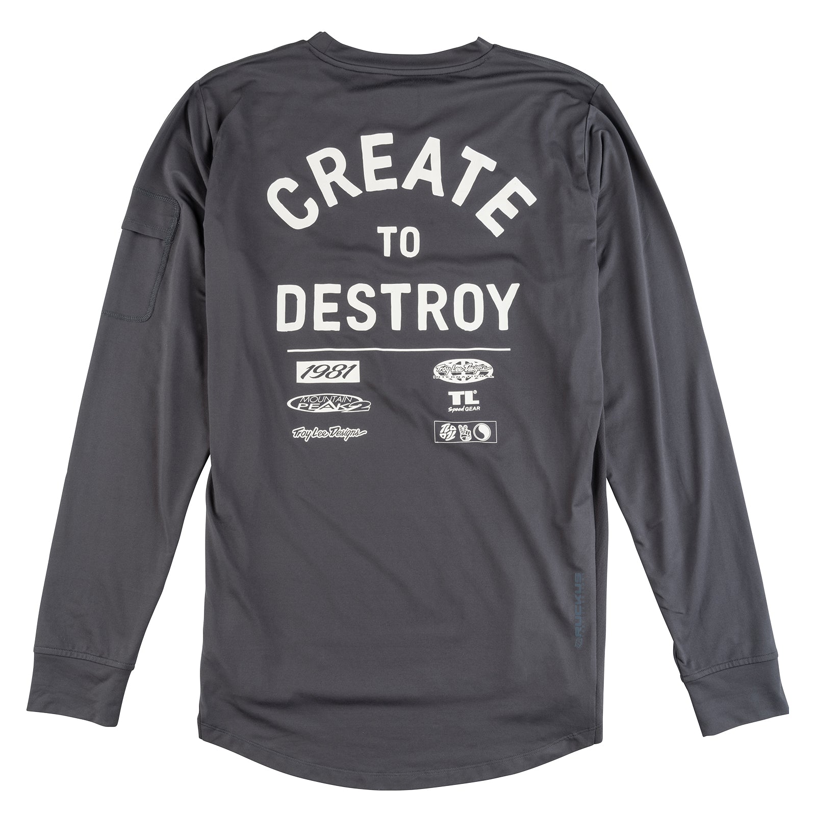 Ruckus Long Sleeve Ride Tee Destroy Carbon - Image 2